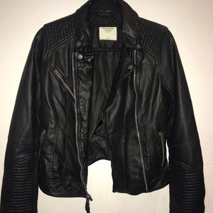 Leather motto jacket NWOT